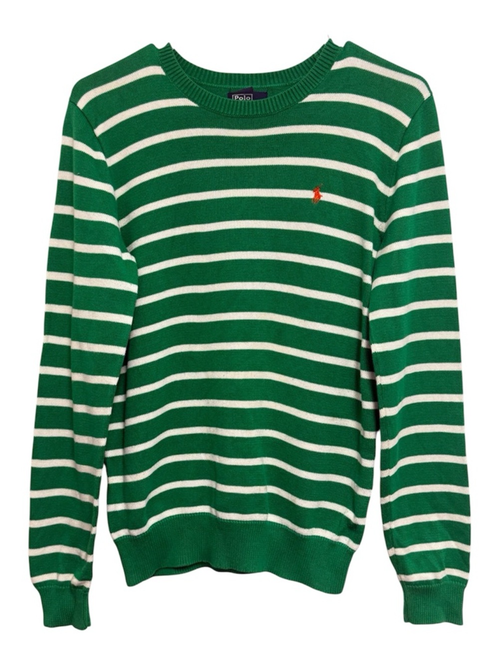 Polo by Ralph Lauren Bright Green Ribbed Knit Sweater